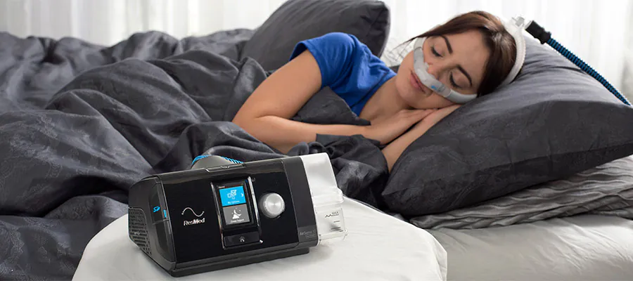 sleeping-with-resmed-cpap-machine