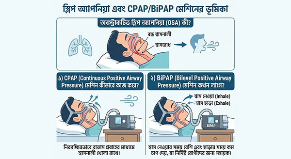 CPAP-BiPAP মেশিনের ভূমিকা